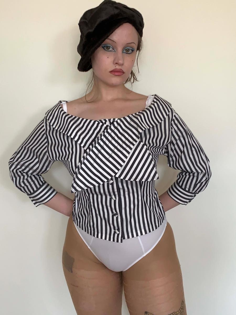 Chantal Thomass Bombshell Striped Tie Top product image