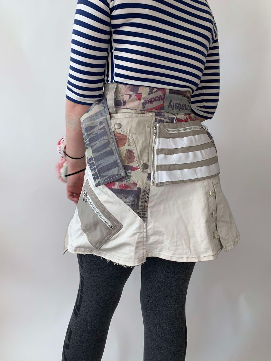 Nozomi Ishiguro Papier Print Belted Skirt product image