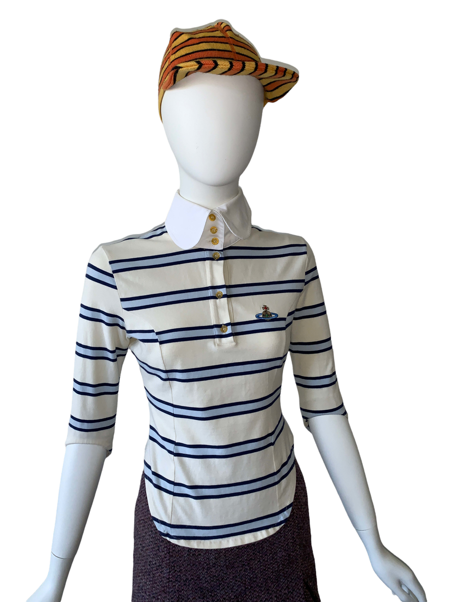 90s Vivienne Westwood Striped Polo product image