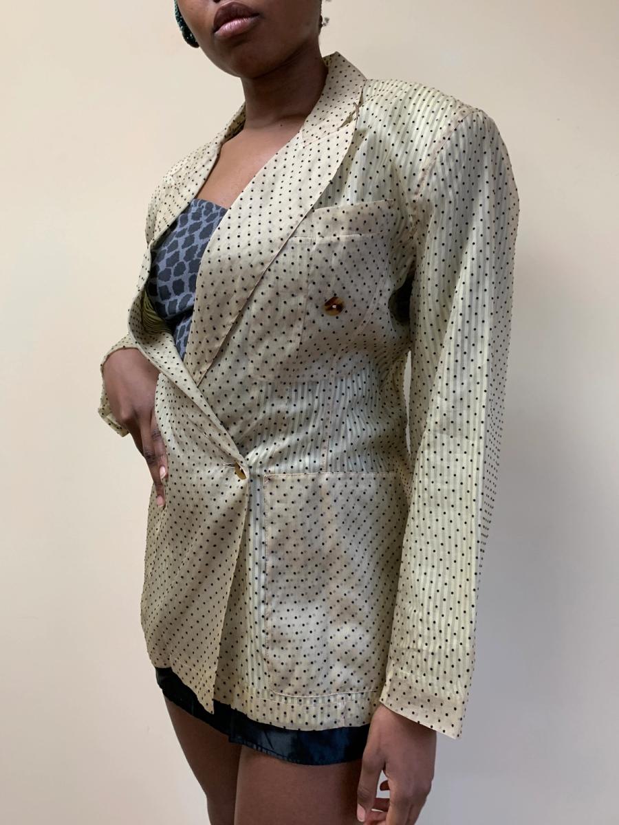 1980s Jean- Paul Gaultier Pour Gibo Flocked blazer product image