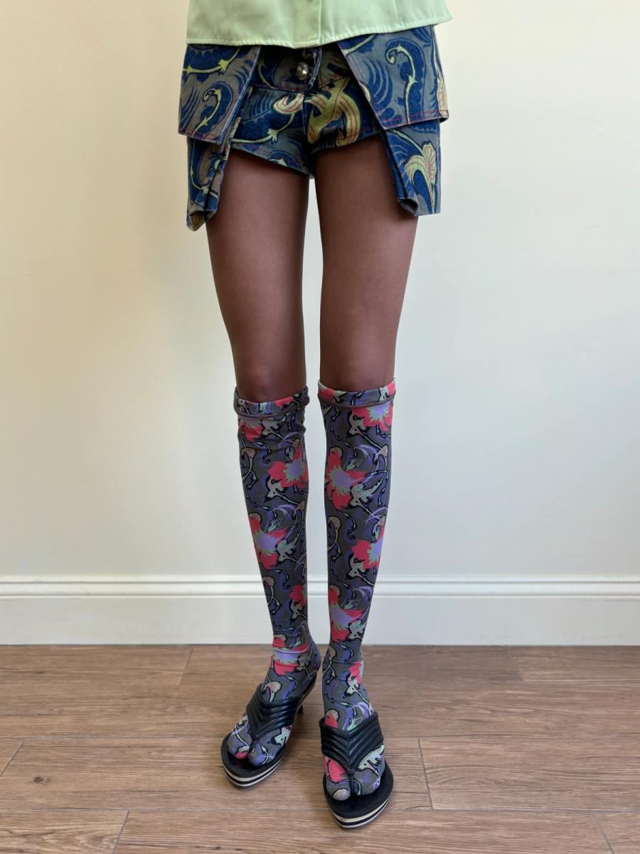Vivienne Westwood 'Cut, Slash, & Pull' Print Socks product image