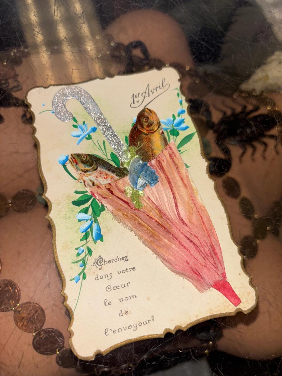 Antique French April Fool's Day Card  product image