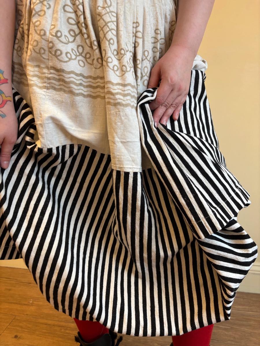 Early 1900s French Striped Flannel Petticoat product image