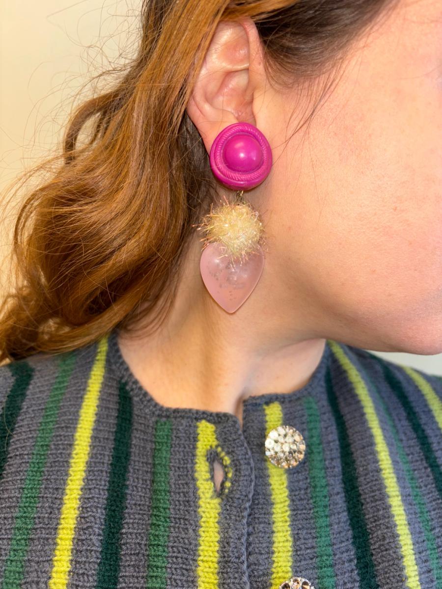 80s Oversized Heart Earrings product image