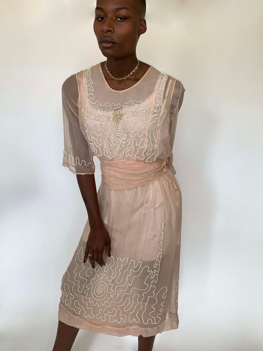 1919 Beaded Drop Waist Dress product image