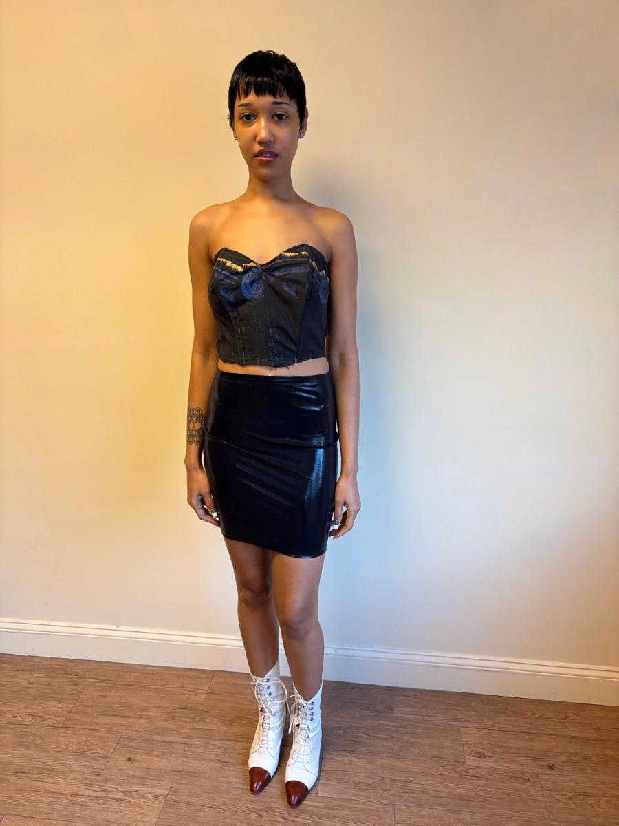 1950s Hand Painted Bodice product image