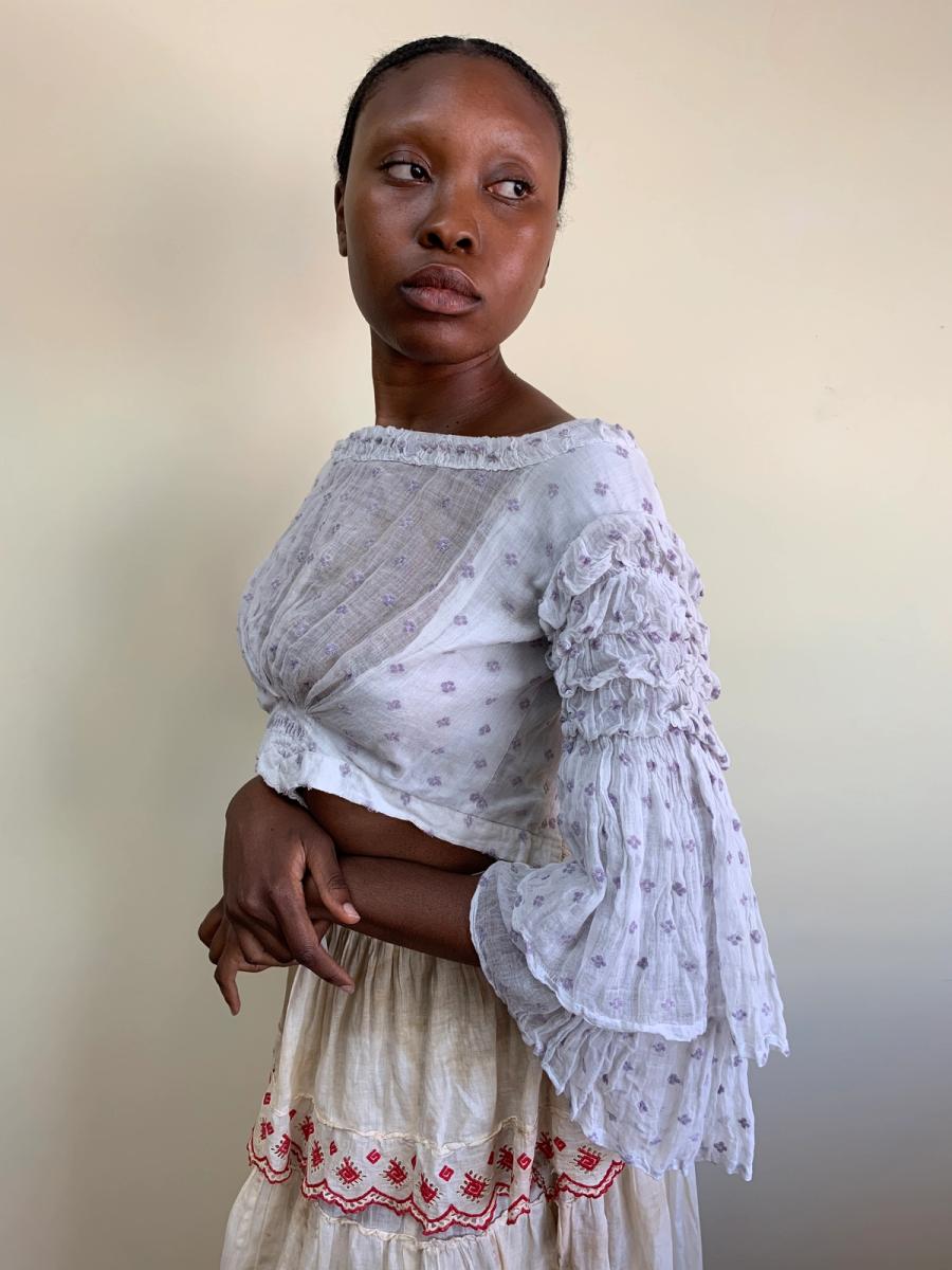 1850 Embroidered Floral Bodice product image