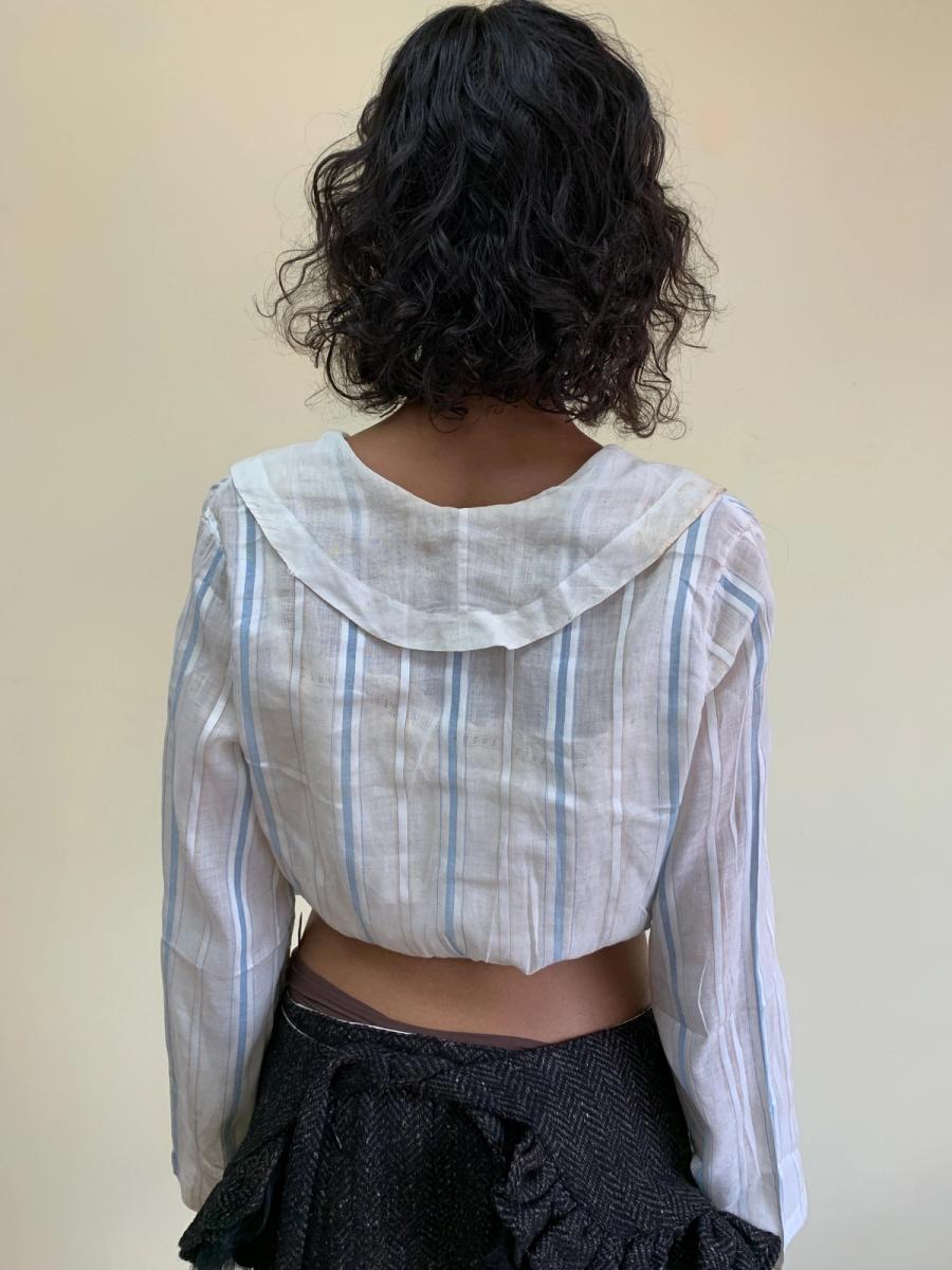 Edwardian Striped Top with Sash product image