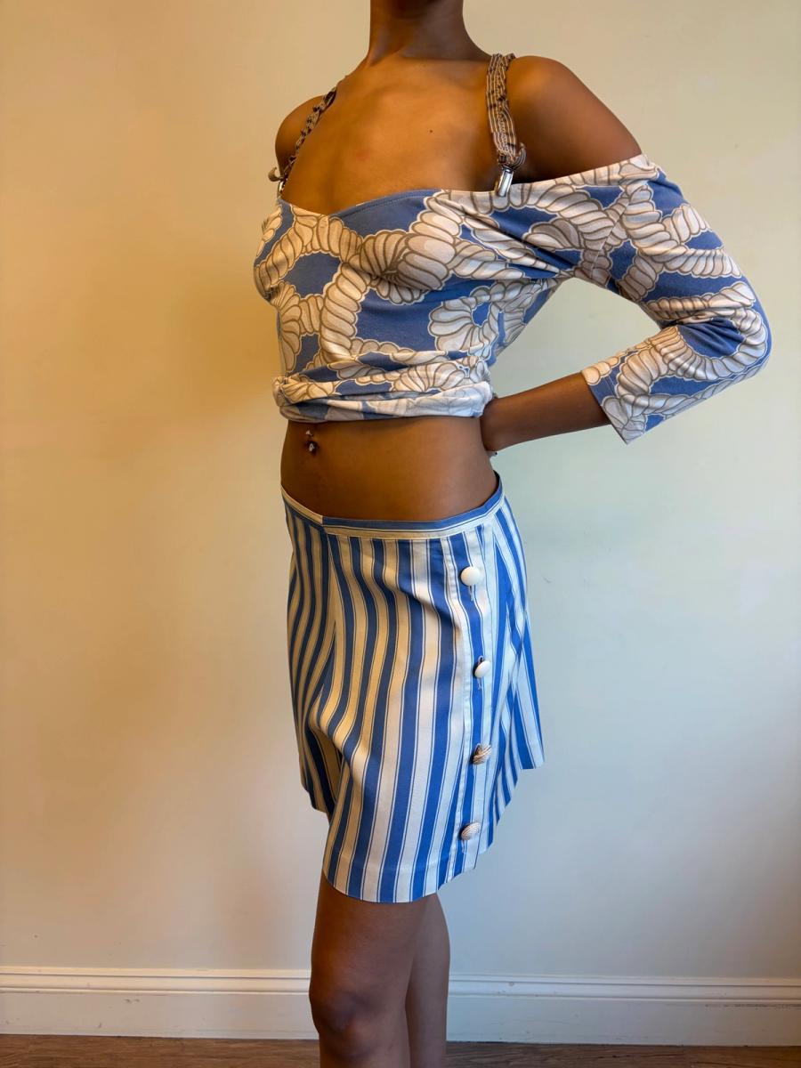 1980s Chantal Thomass Rope & Sailor Suspenders Set product image
