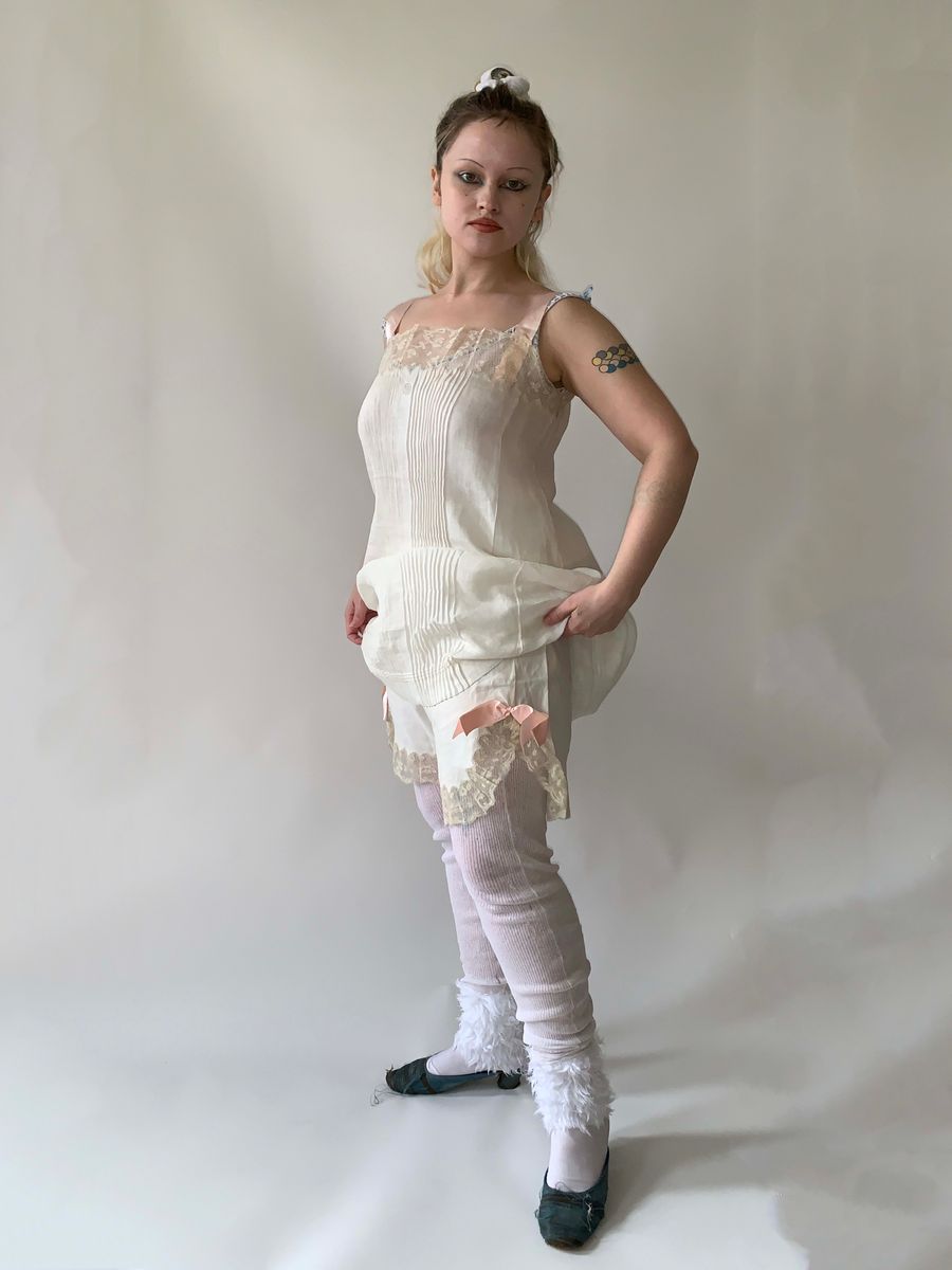 French Two Piece Edwardian Trousseau Lingerie Set product image