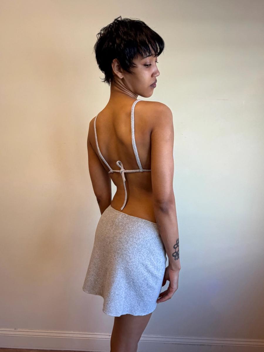 90s Norma Kamali Fleece Bikini Set product image