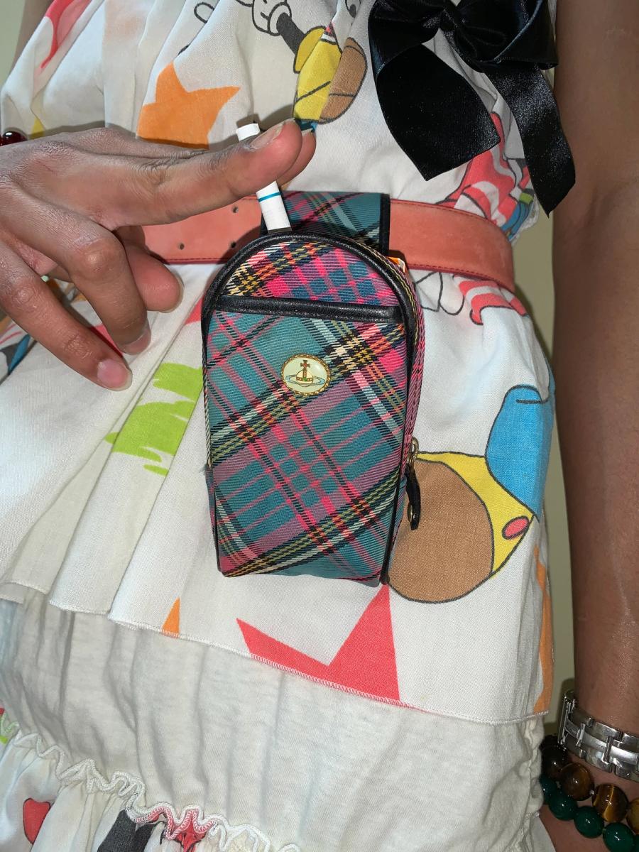 90s Vivienne Westwood Blue Tartan Cigarette Case product image