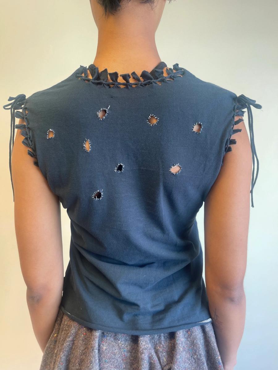 Michiko Koshino Shredded and Knotted Tank Top product image