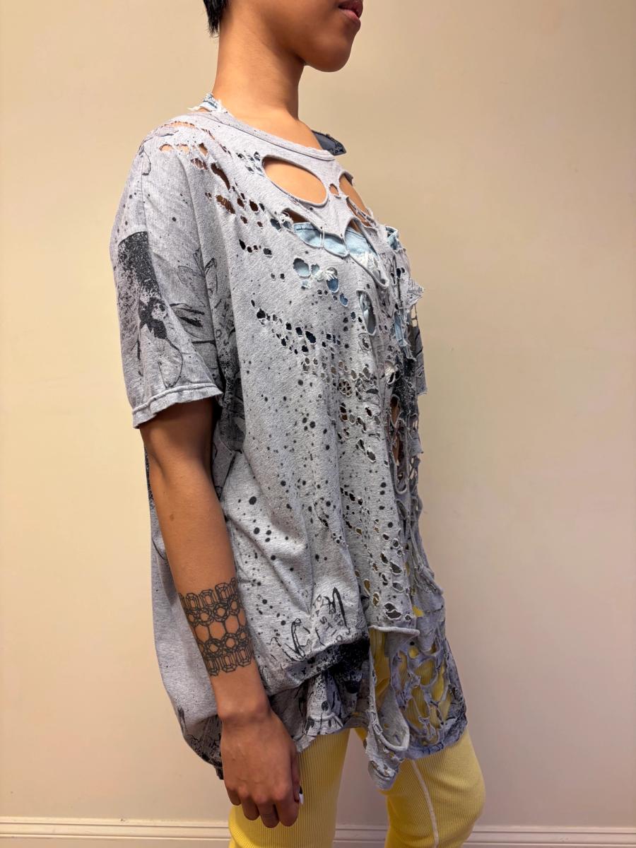 Nozomi Ishiguro Shredded Flower Tunic product image