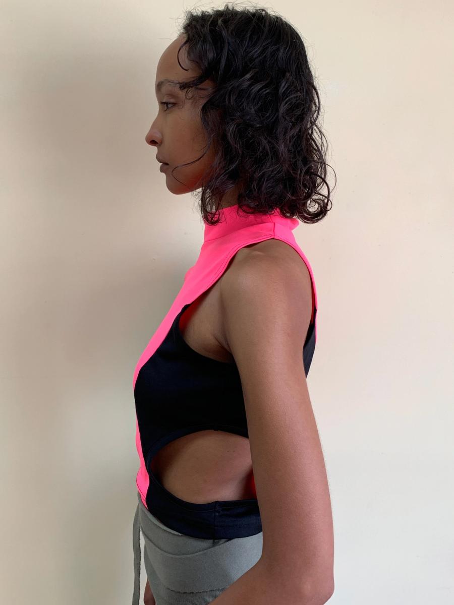Fötus Hot Pink Cutout Top product image