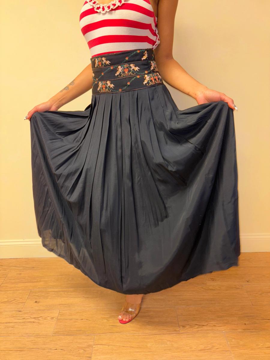 Vintage Chantal Thomass Cherub Print Maxi Skirt product image