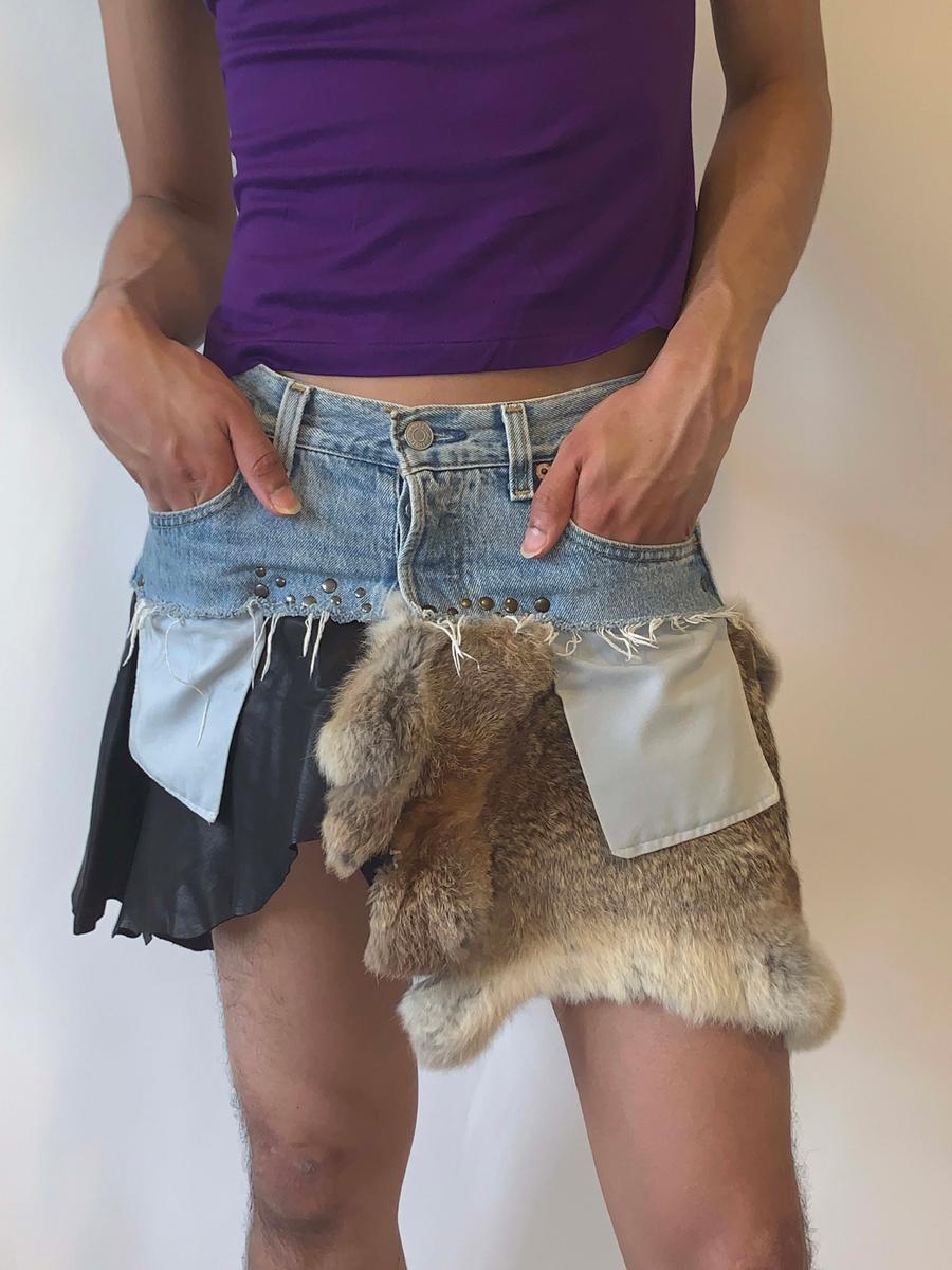 Tomoki Yurita Mini Overskirt with Fur  product image
