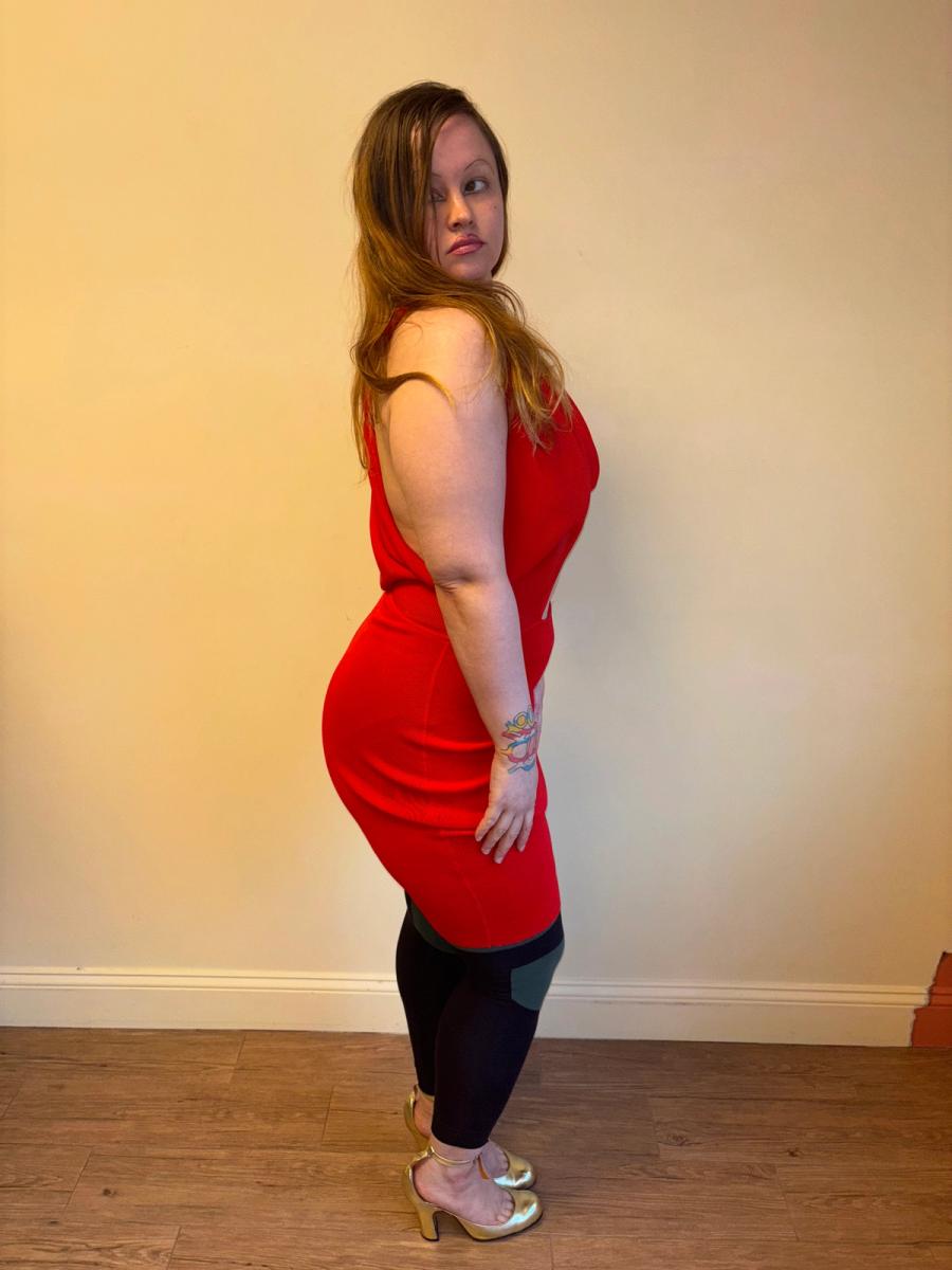 Dorothée Bis Ribbed Knit Plunge Dress product image