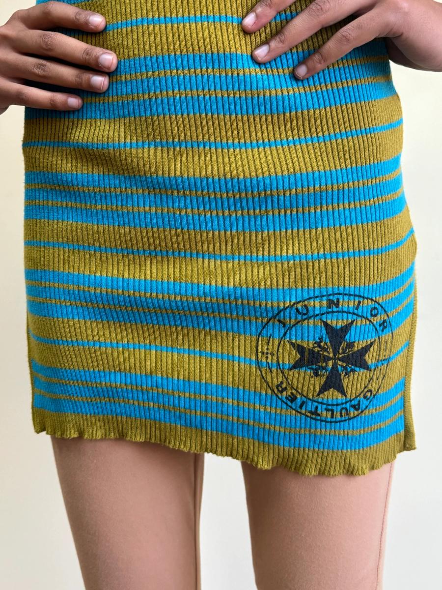 80s Junior Gaultier Knit Striped Dress product image