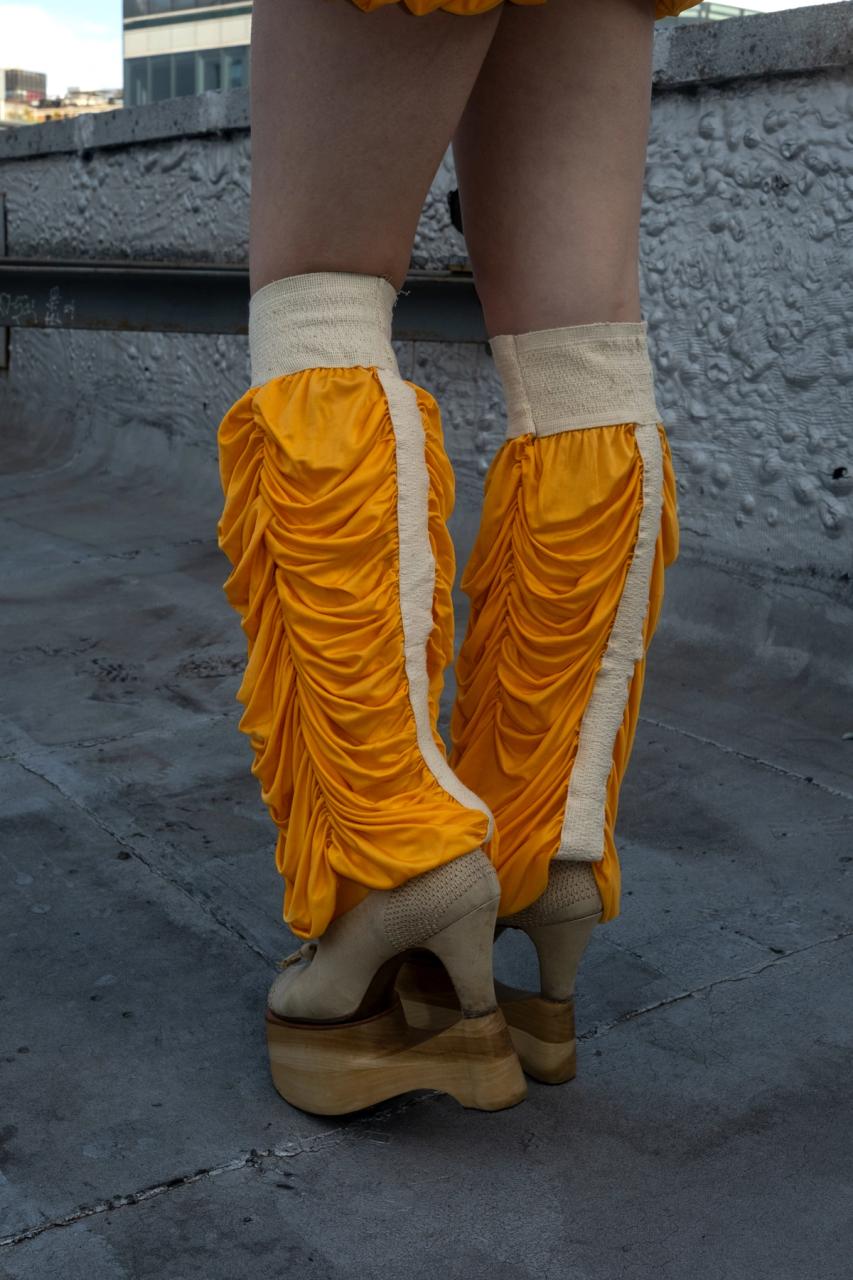 Antique Jockstrap Legwarmers - Egg Yolk product image