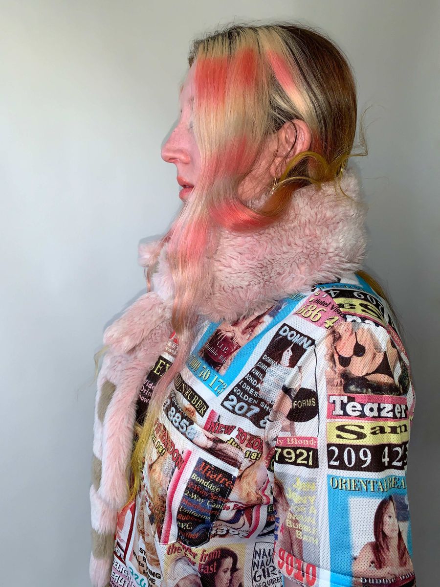 MILK Faux Fur Pink Animal Scarf product image