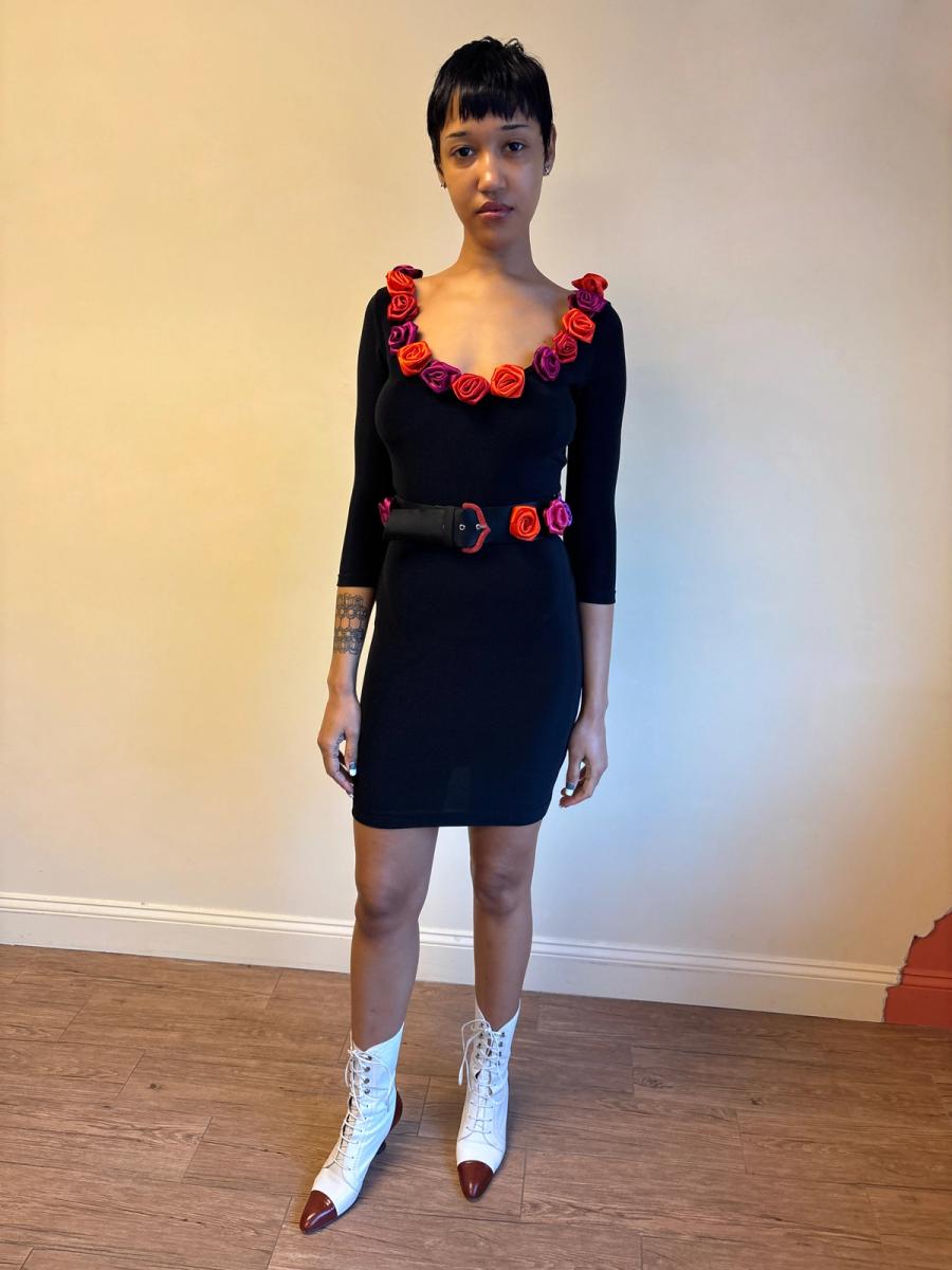 90s Chantal Thomass Flower Dress with Matching Belt product image