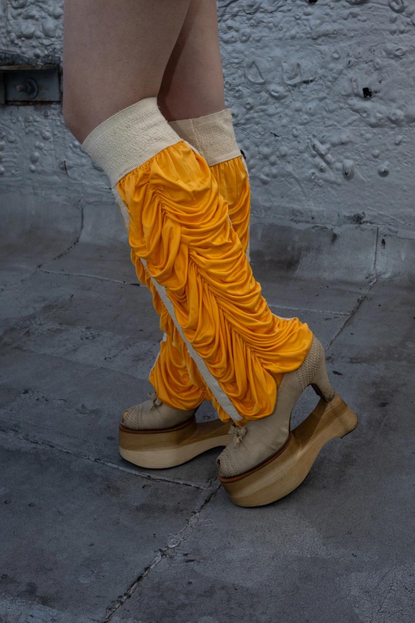 Antique Jockstrap Legwarmers - Egg Yolk product image