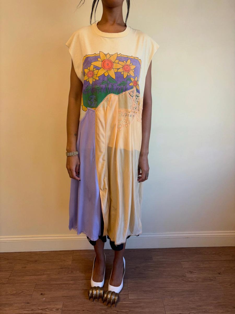 Yeah Right!! Flower Tee and Lingerie Slip Dress product image