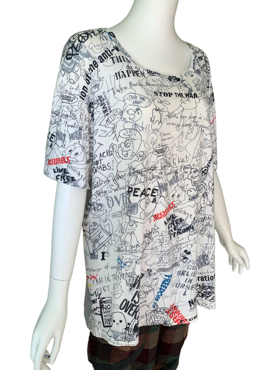 Nozomi Ishiguro Collage Doodle Shirt product image