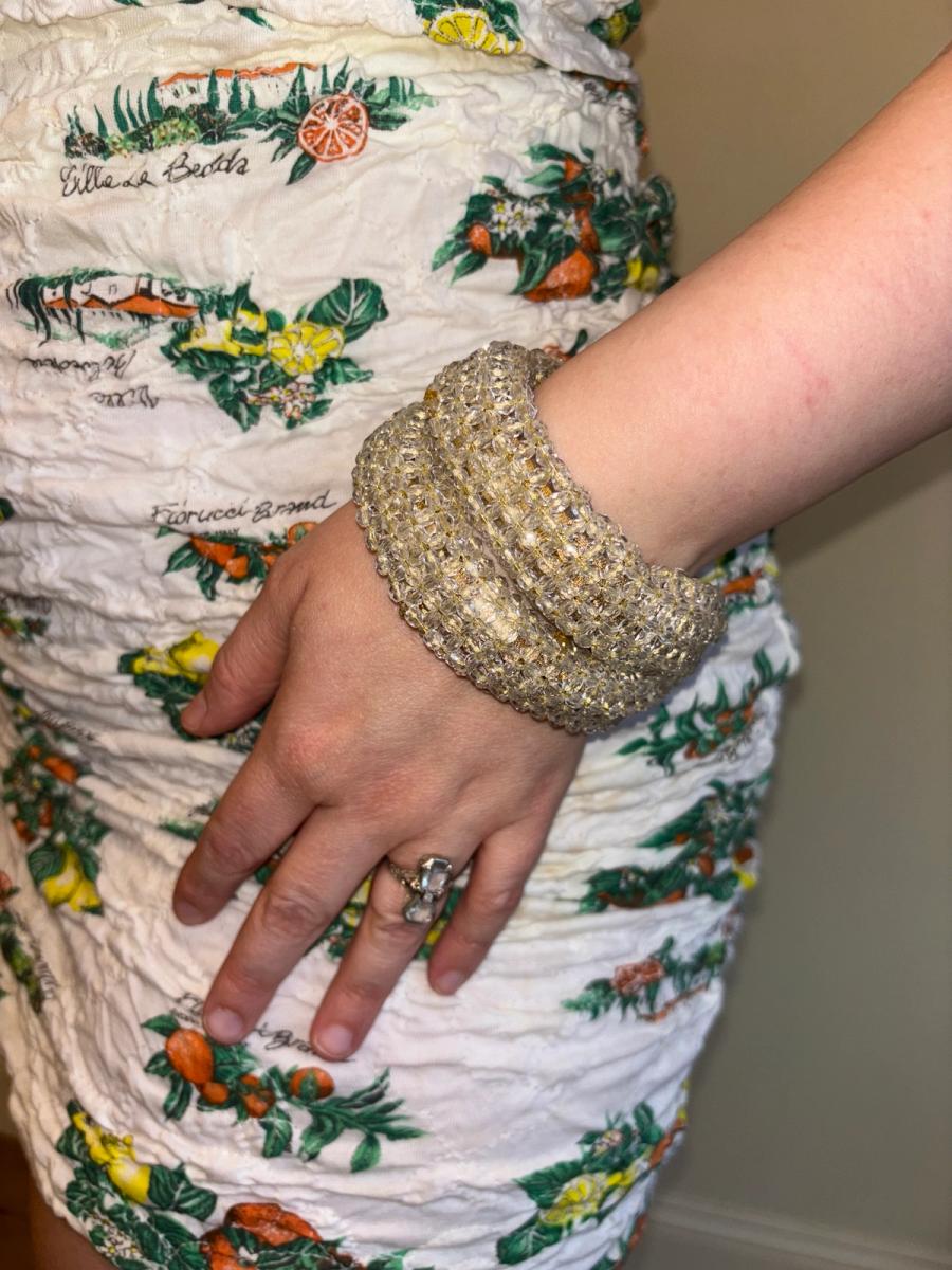 1960s Glass Bead and Rope Bracelet product image
