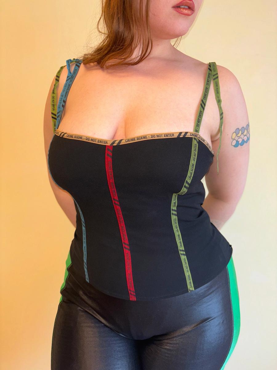 Moschino 'Crime Scene' Tape Bustier 