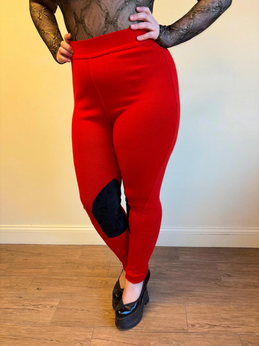 90s Jean-Paul Gaultier Wool and Suede Riding Pants product image