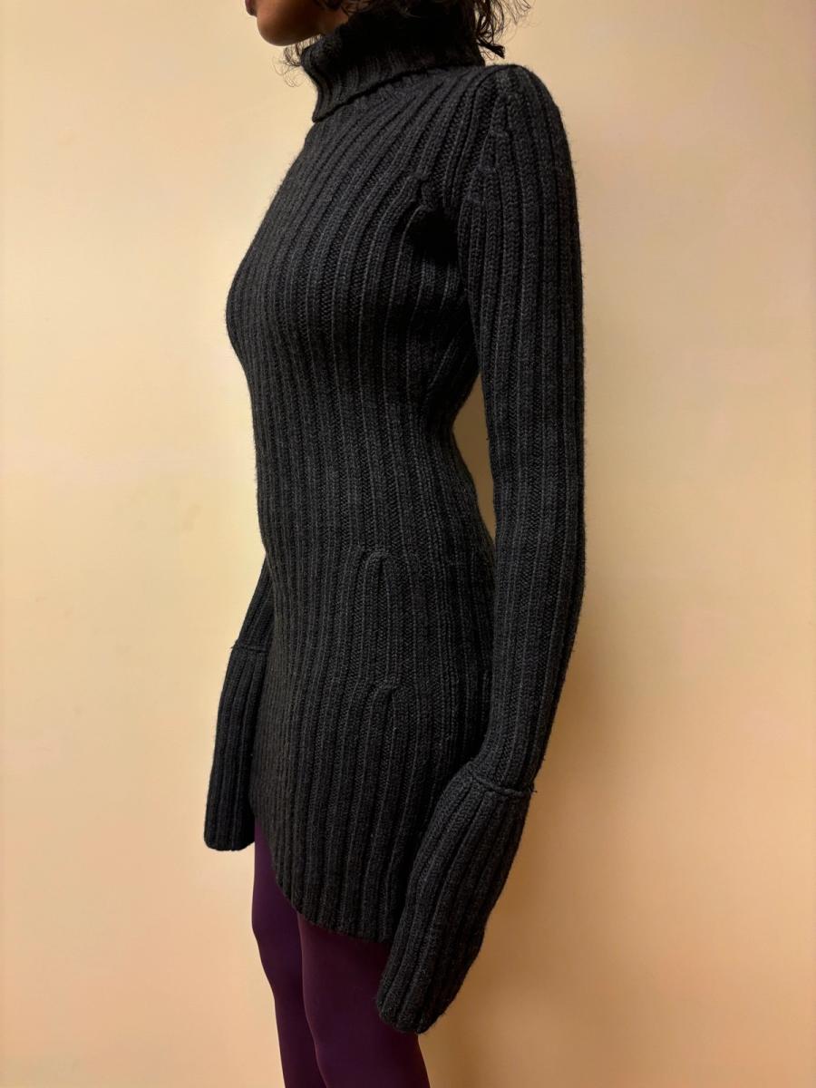90s Yohji Yamamoto Black Knit Dress product image
