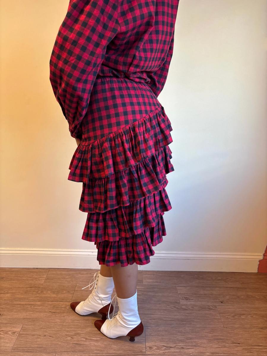 80s Norma Kamali Red Plain Set product image