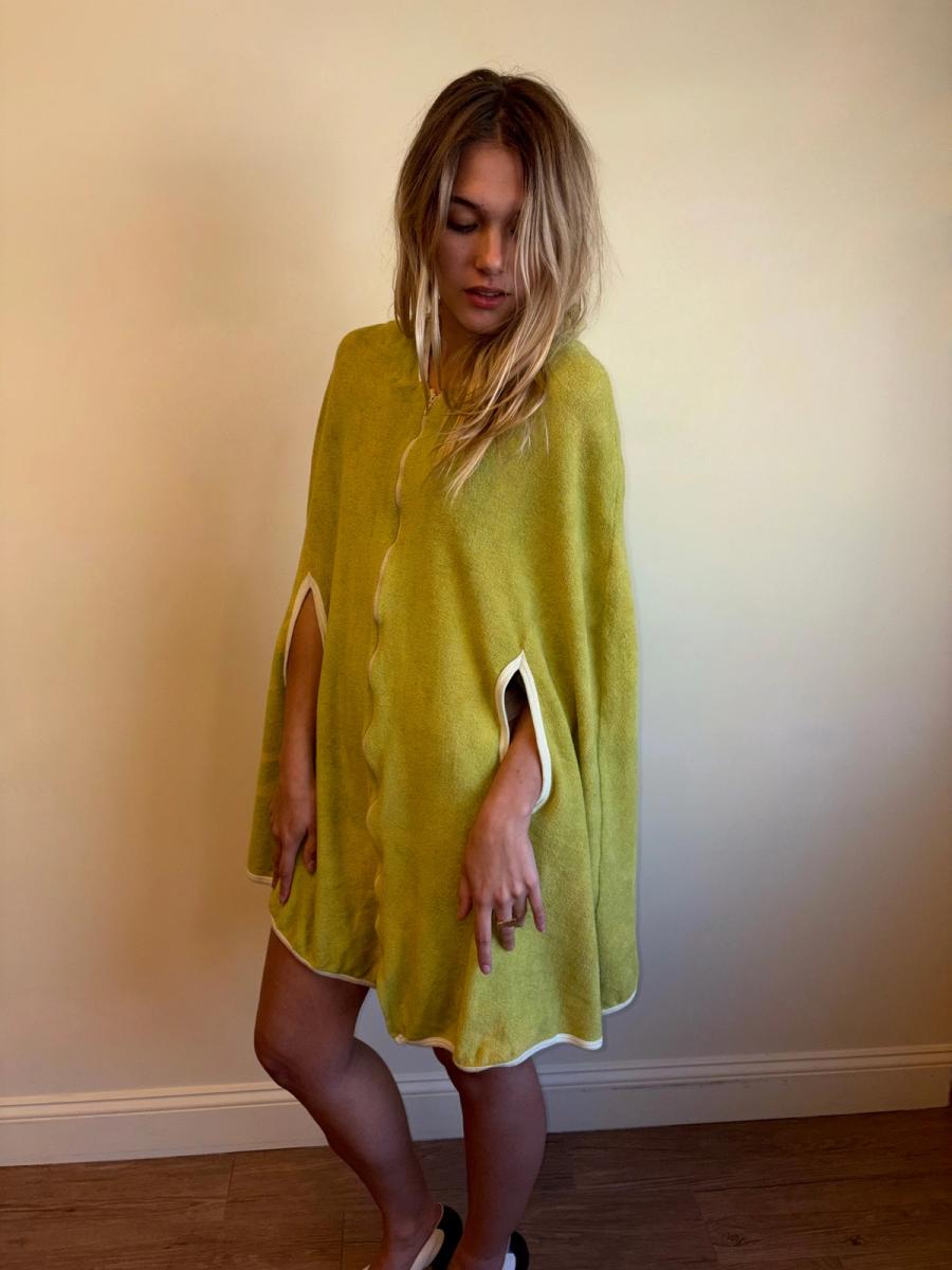 1960s Louis Feraud Space Age Terrycloth Cape product image