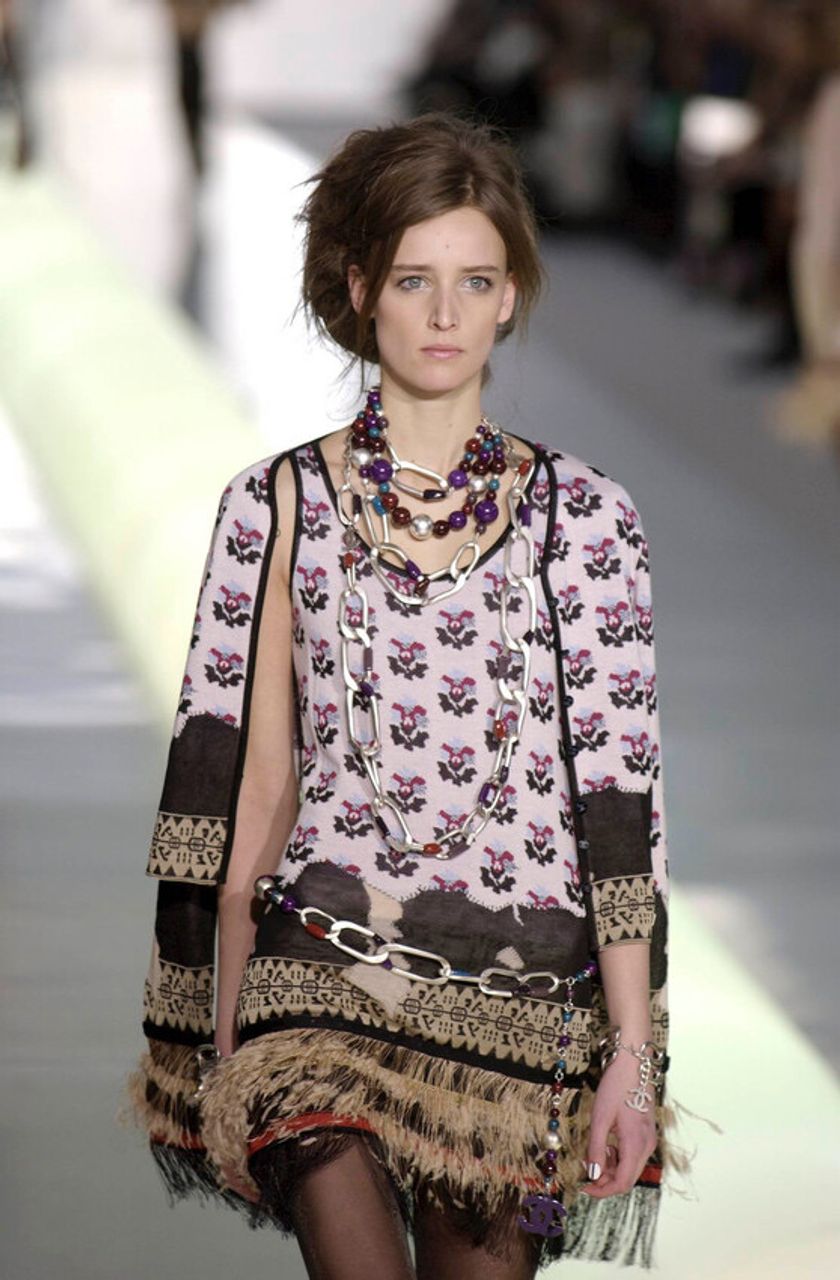 F/W 2003 Chanel Knit Dress with Feathers product image
