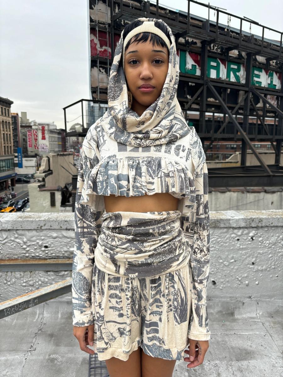 Velvet Hooded Top product image