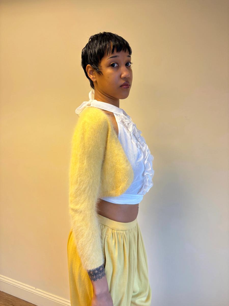 Early Chantal Thomass Yellow Mohair Shrug  product image