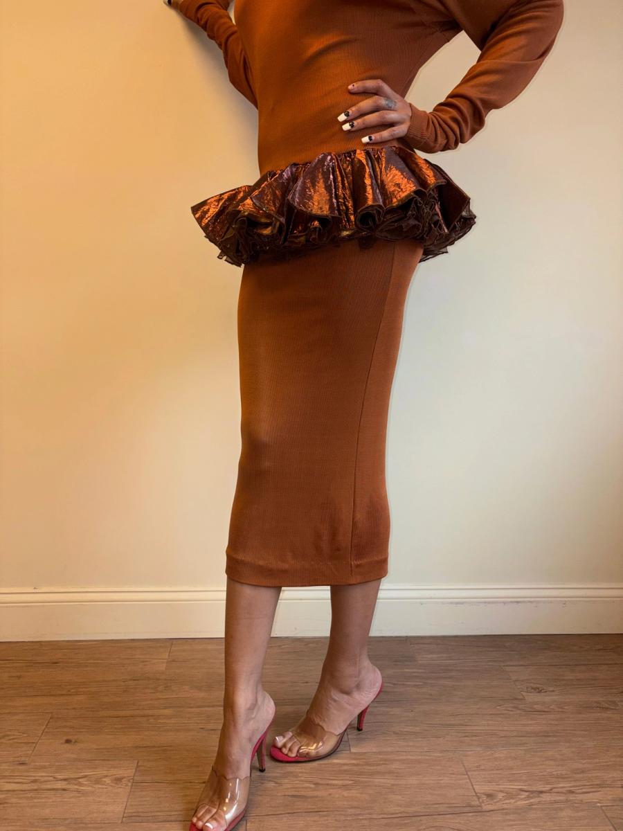 80s Chantal Thomass Dress with Flounce Detail product image