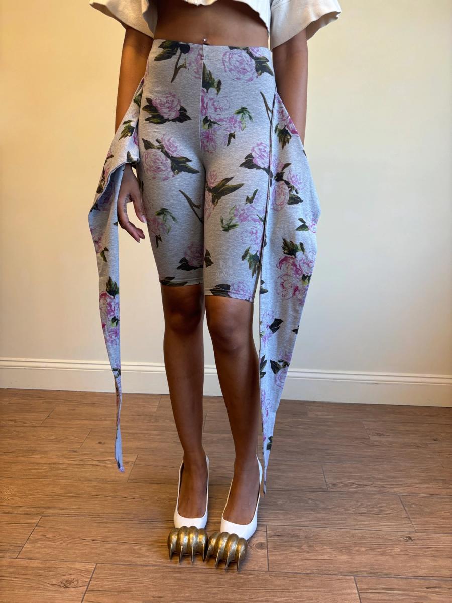 Jeremy Scott Rose Print Wrap Bike Shorts product image