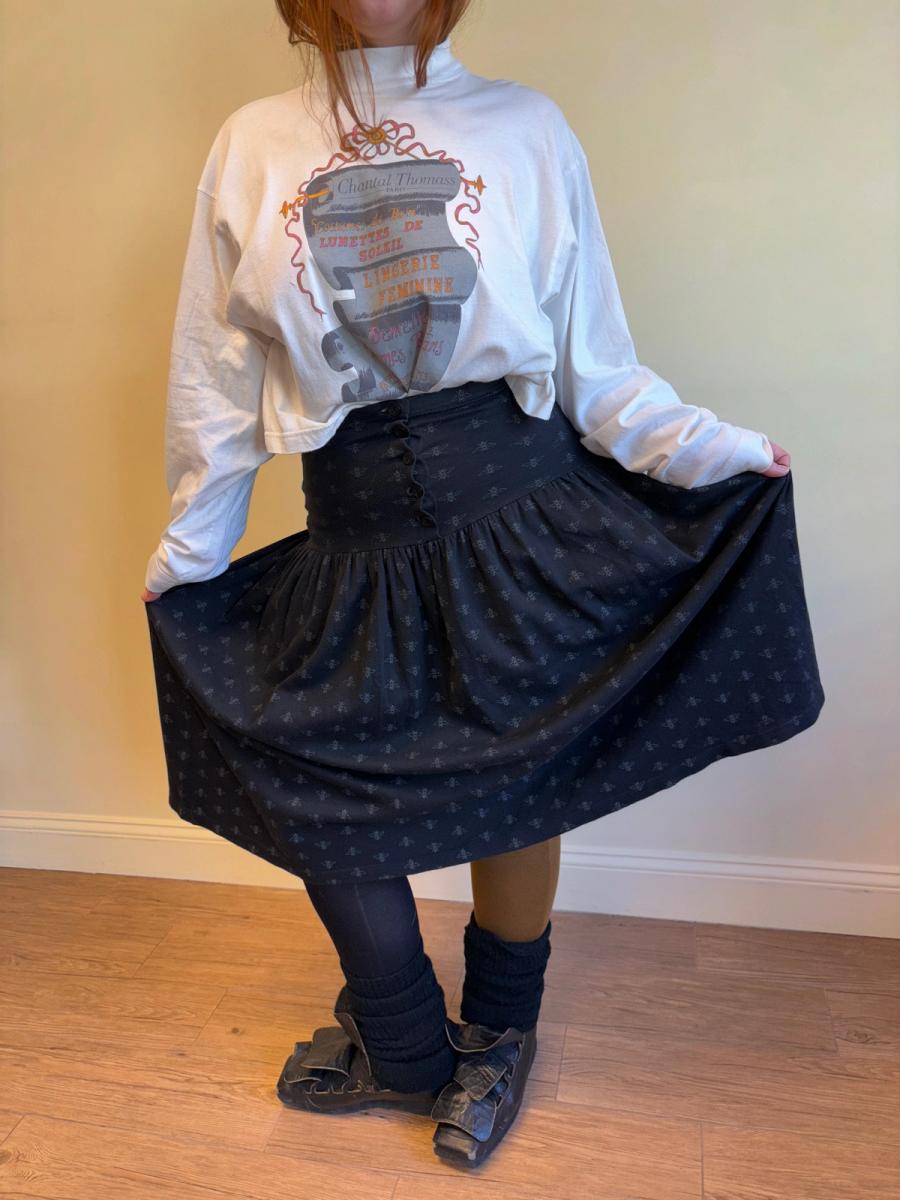 80s Krizia Maglia Bee Print Skirt product image