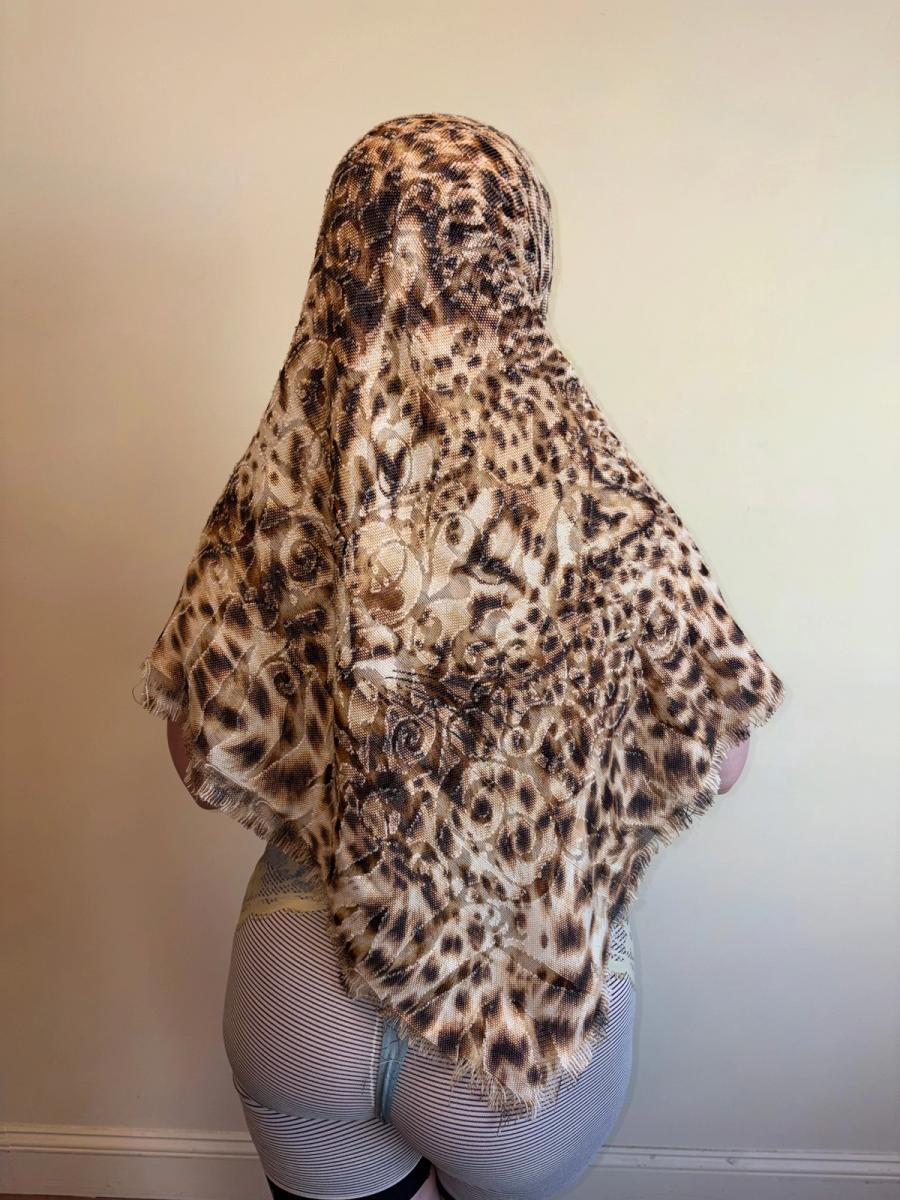 Vintage Krizia Oversized Leopard Print Shawl product image