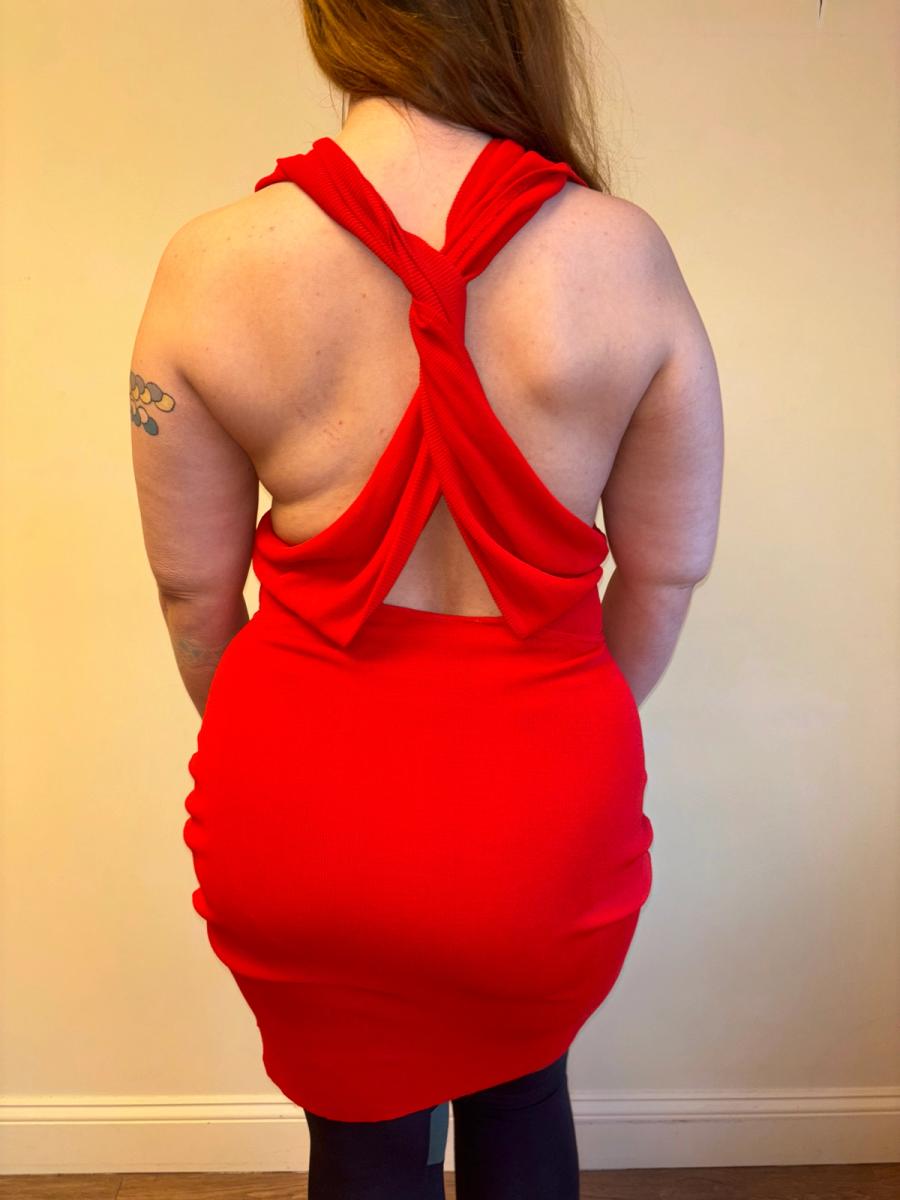 Dorothée Bis Ribbed Knit Plunge Dress product image