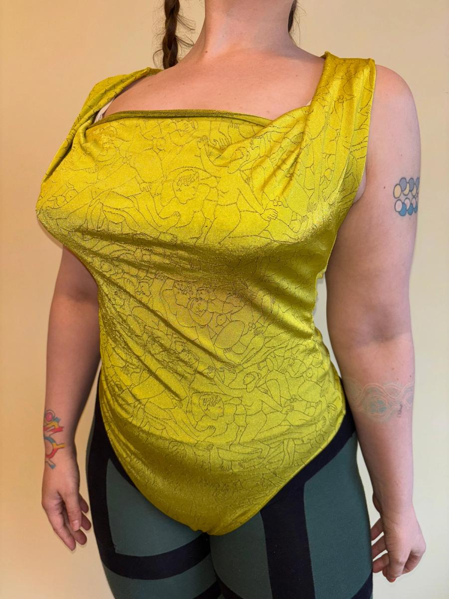 2004 Vivienne Westwood Green Orgy Print Leotard product image