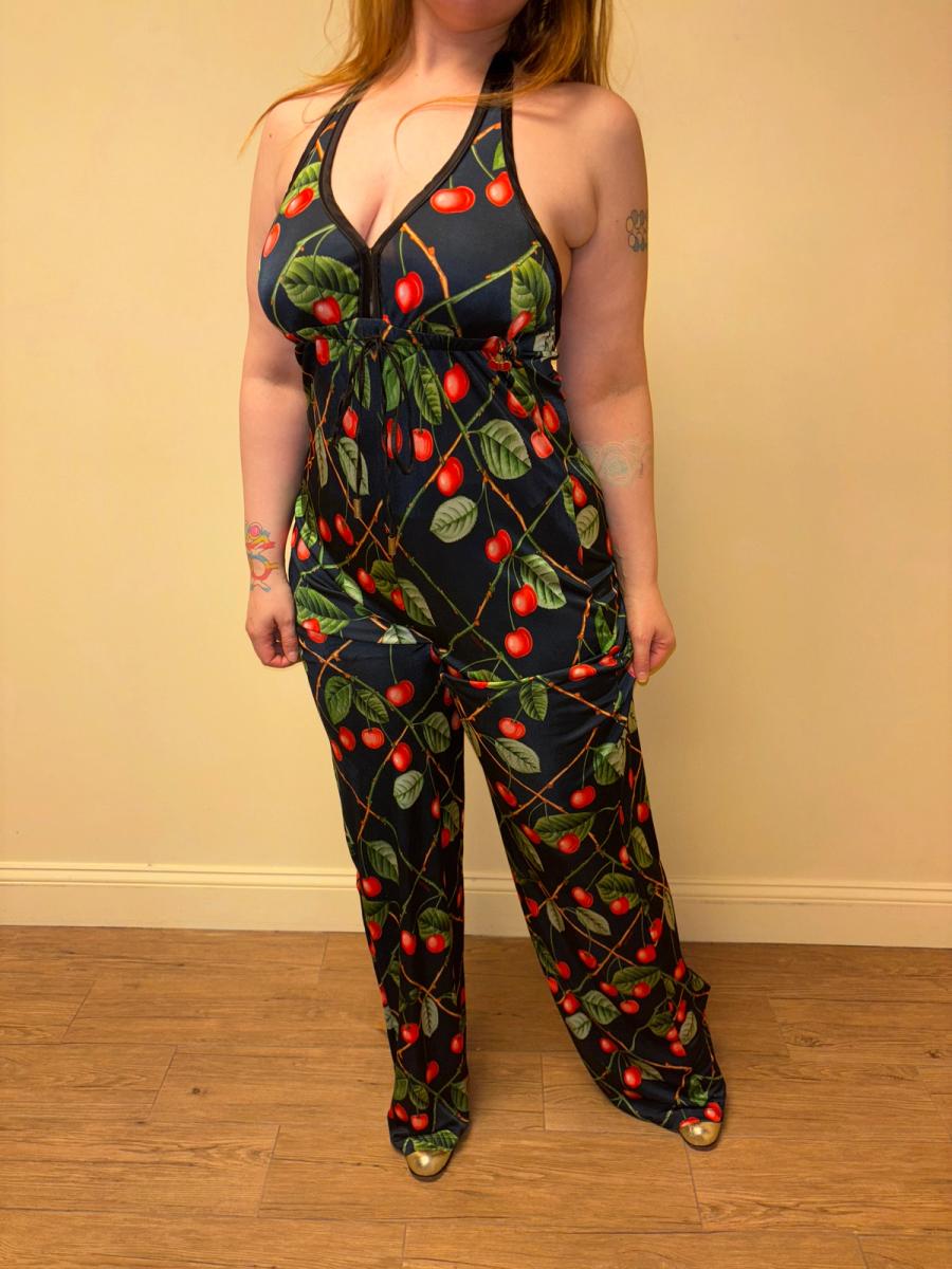 Galliano 30's Inspired Cherry Jumpsuit product image