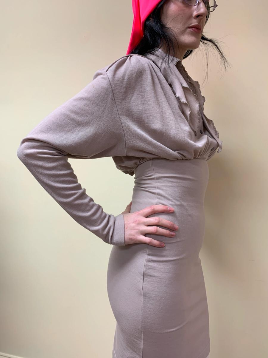 90s Chantal Thomass Tan Merino Dress product image