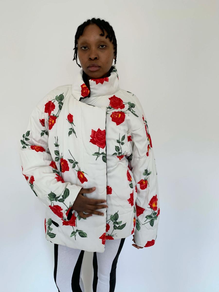 90s Norma Kamali Reversible Rose Jacket  product image