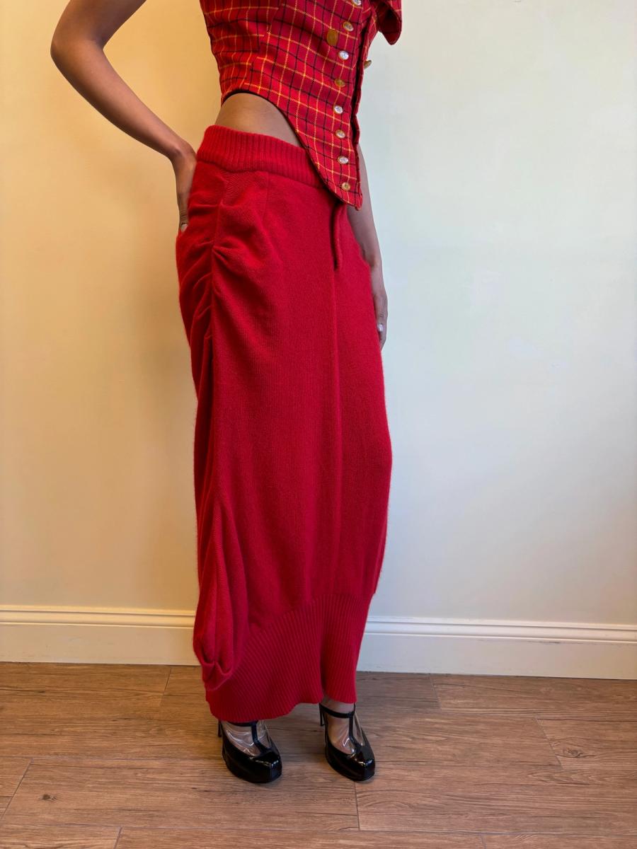 20471120 Red Knit Mermaid Skirt product image