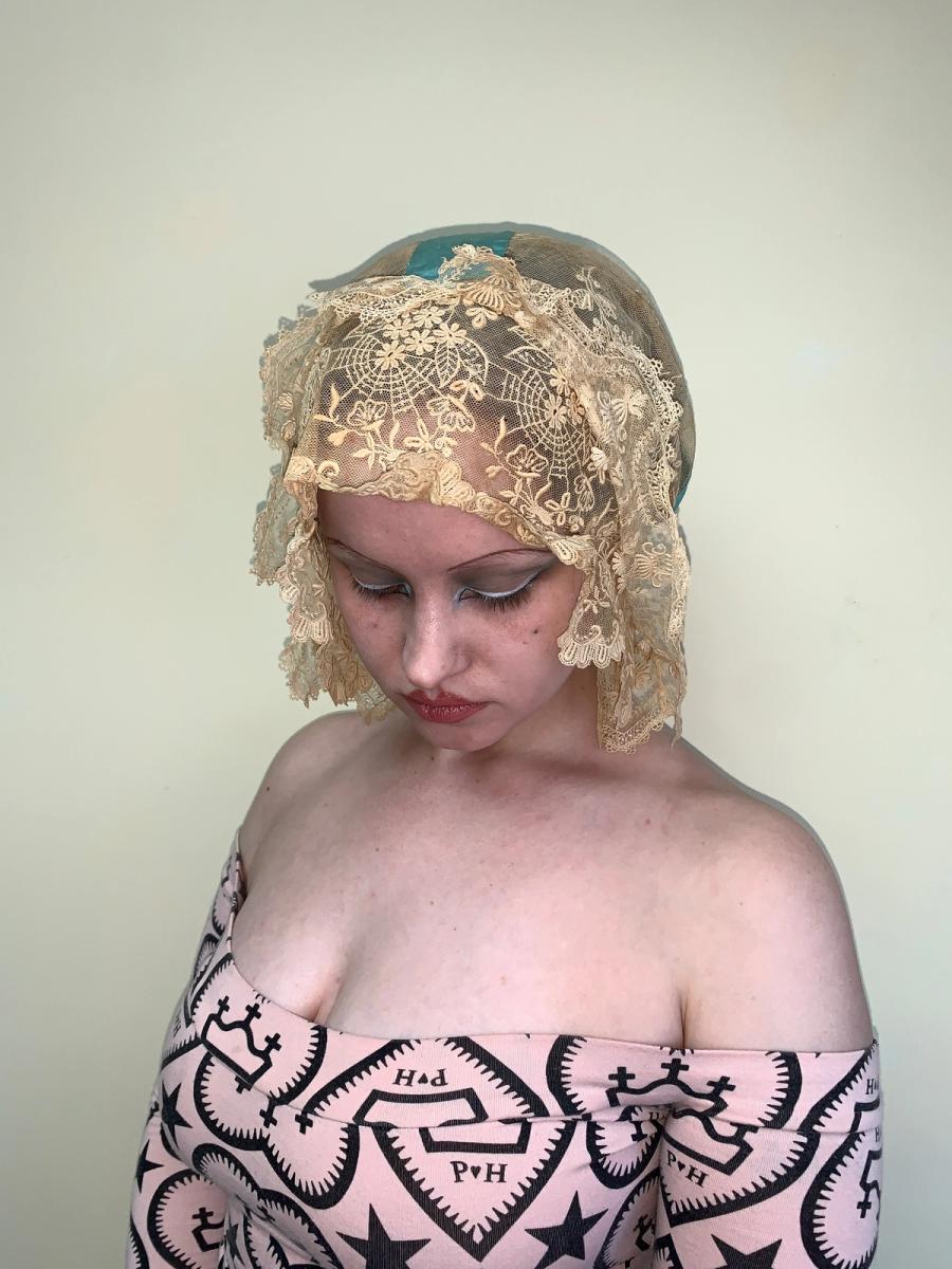 Edwardian Spider Web Lace Sleeping Cap product image