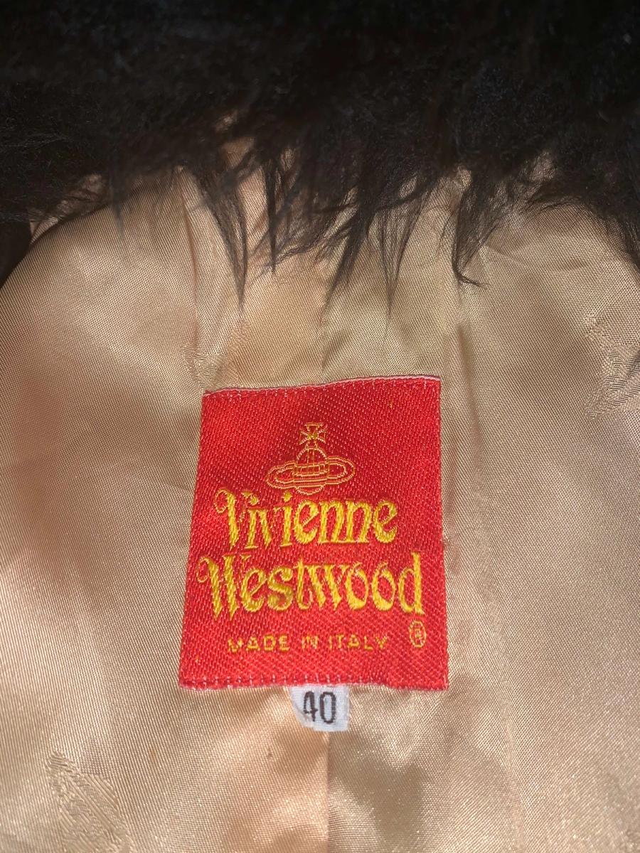 Vivienne Westwood 90s Velvet Coat with Fur Trim product image